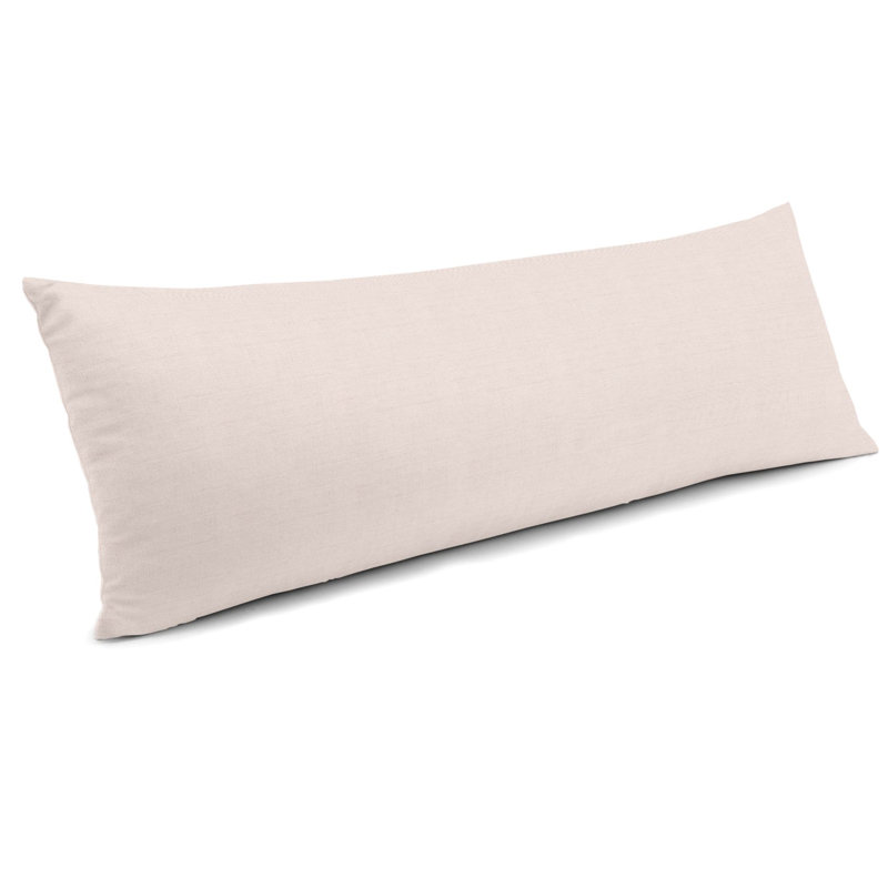 Coussin ClassicLinen, Rose pastel, 12 po x 24 po, Housse de coussin seulement - sans coussin