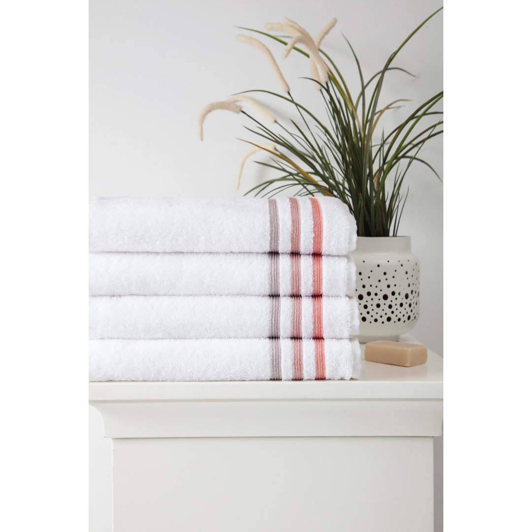 Zimmer Midweight Bath Towel (Set of 4) Highland Dunes 