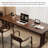 Simple Solid Wood Walnut Rectangle Desk-447996682