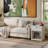 Fluted Nightstand with Charging Station, Bedside Table with Drawers Storage Space, Metal Handles and Rounded Corners for Safety, Mid Century Modern End Table, Side Table for Bedroom, Living Room-1259369335-1259369329