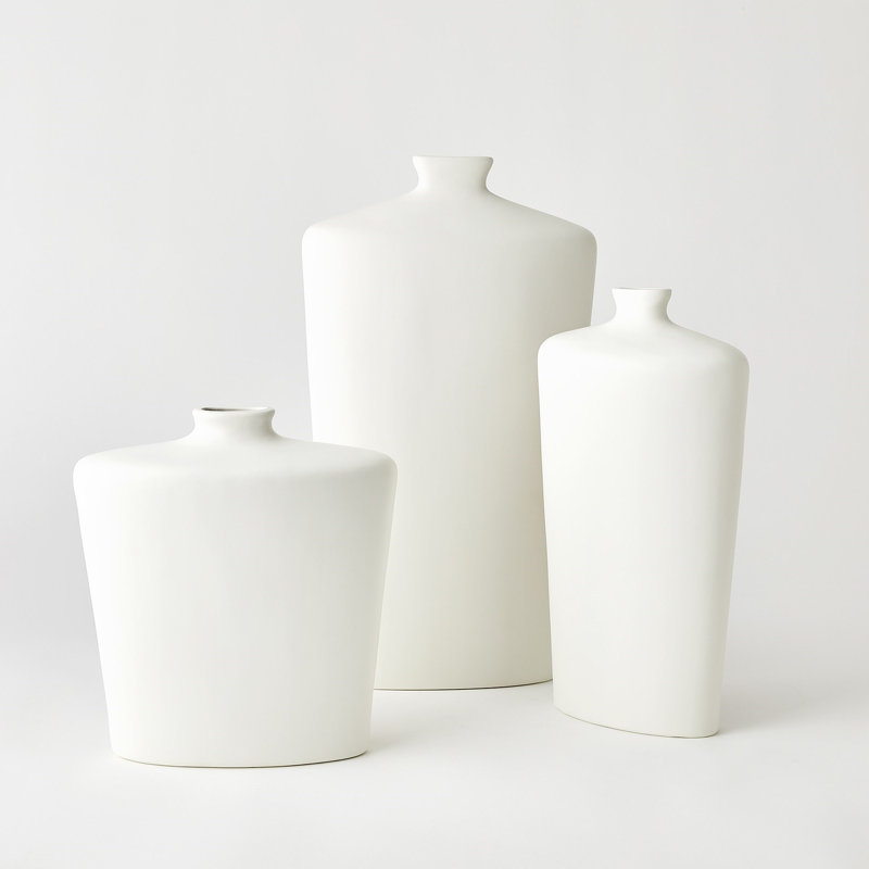 Terzo Handmade Ceramic Table Vase, 13.5" H x 12" W x 4.5" D