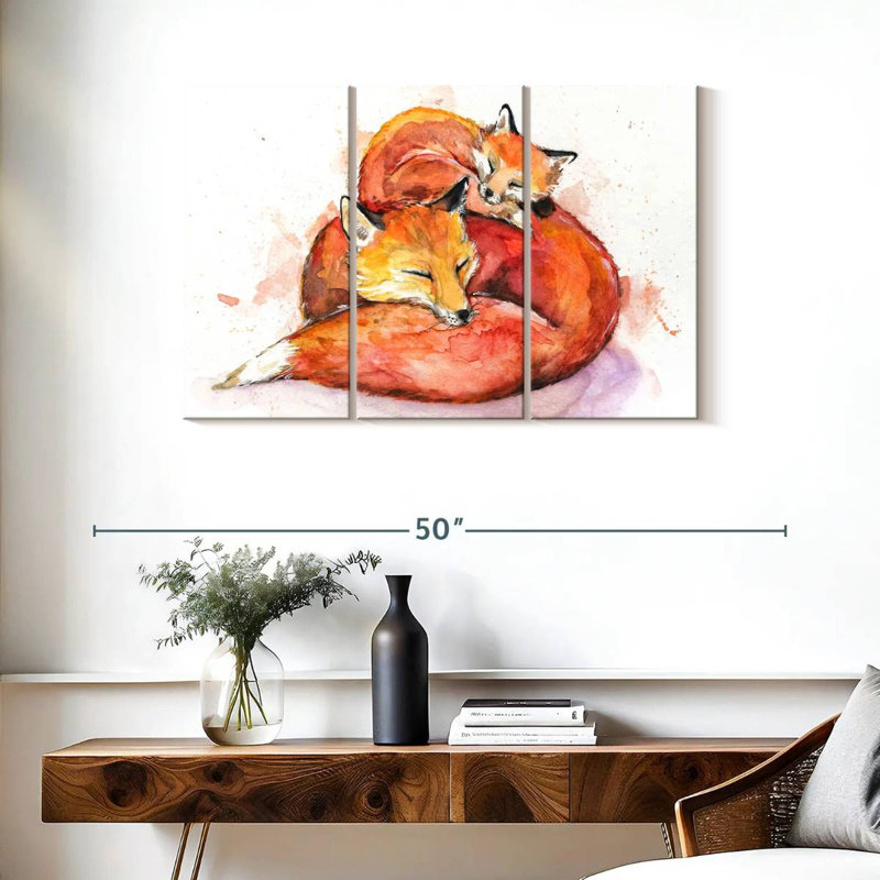 Brampt Foucault's Foxes, 24" H x 38" W