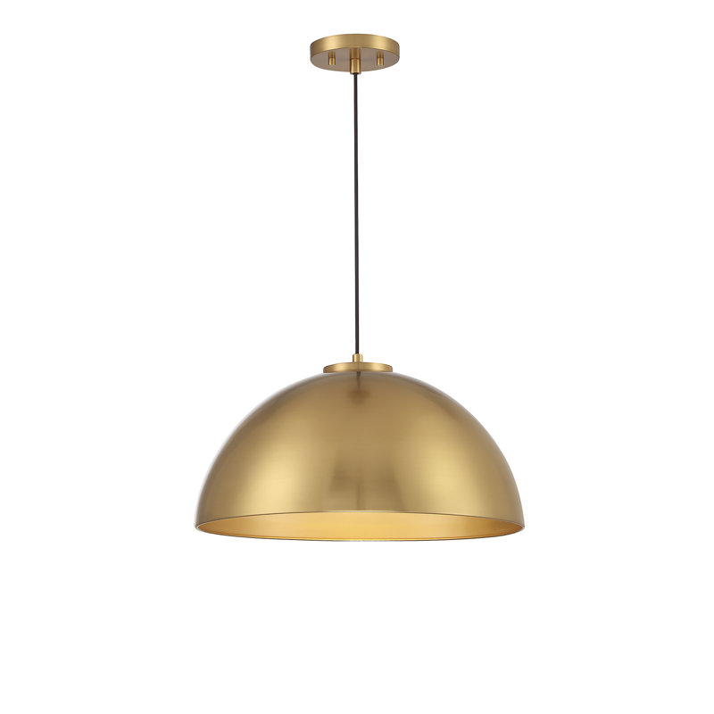 Darrah 1-Light Pendant in Natural Brass, Natural Brass