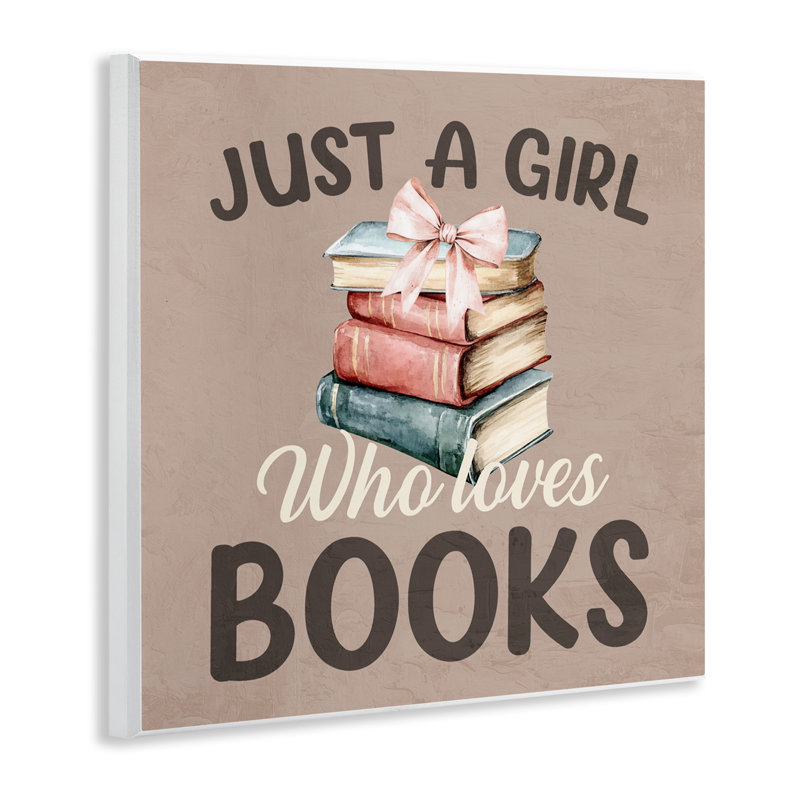 Plaque murale Just A Girl Who Loves, design par Kim Allen