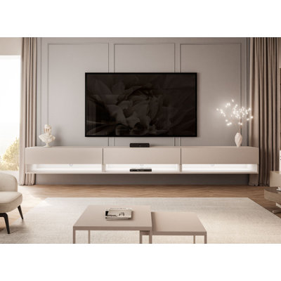 Chaynce Calante Wall Mount TV Cabinet with LED Lighting