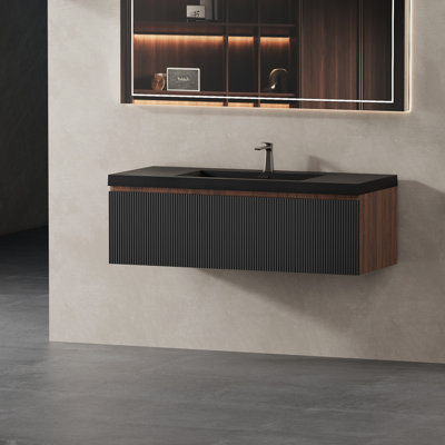 Meuble-lavabo flottant avec lavabo