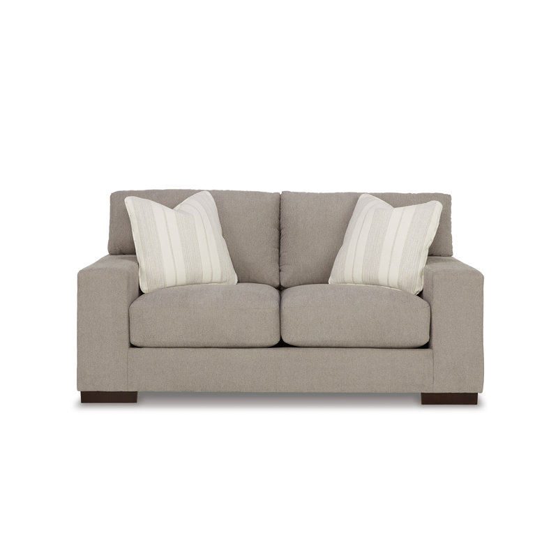 70'' Upholstered Loveseat, Flax Chenille