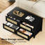 Table basse en rotin et bois, 4 tiroirs avec rangement-196337138-196337136