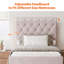 Lit plateforme tapissier avec lit gigogne-106868240