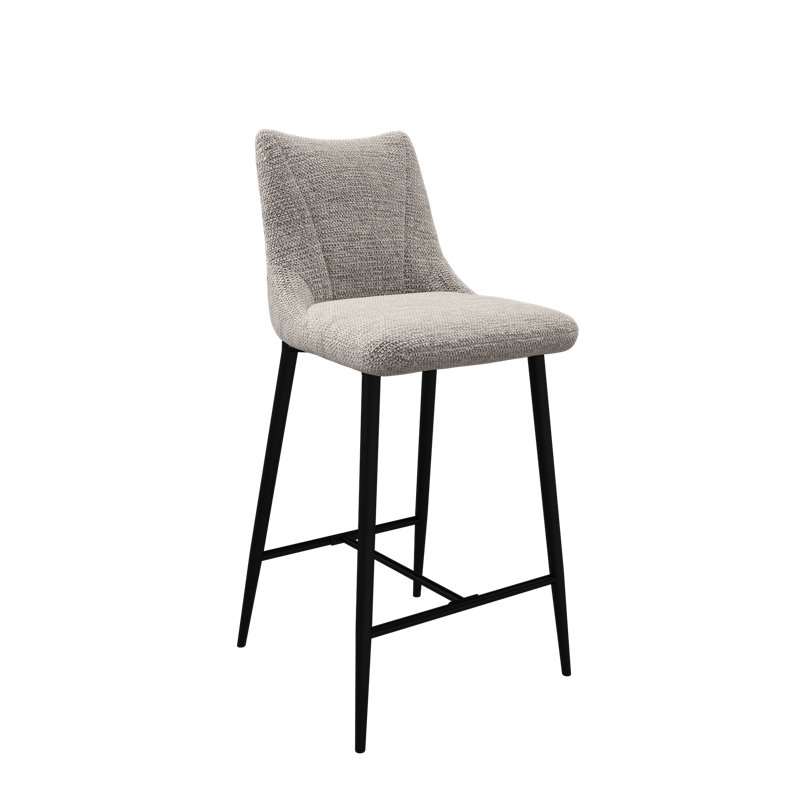 Bella Fabric Counter Bar Stool, Grey