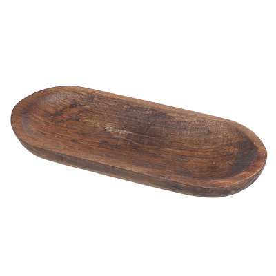 Petit plateau ovale en bois Mango