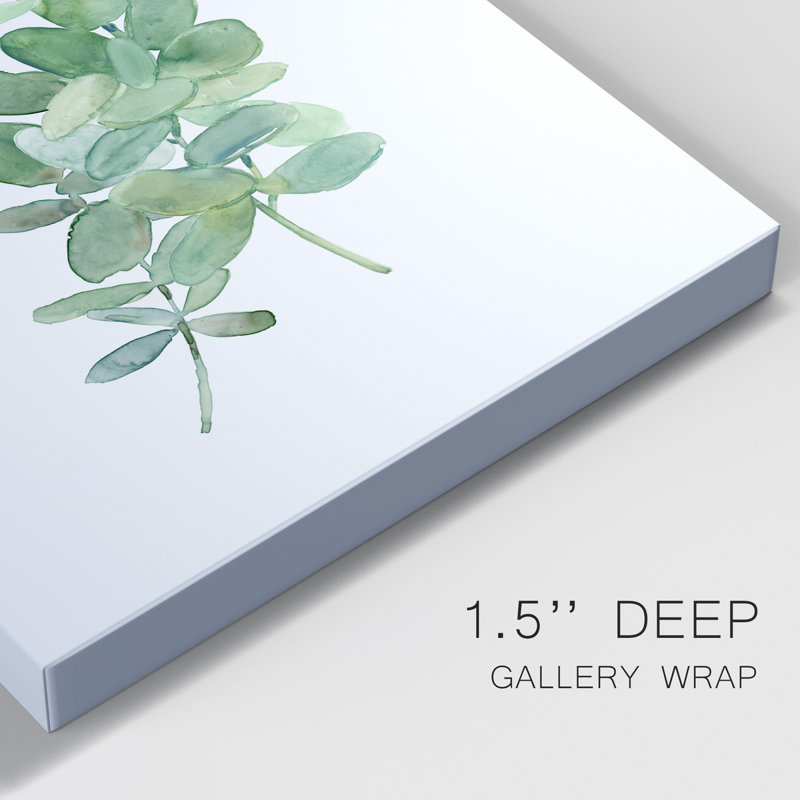 Eucalyptus I - peinture sur toile tendue, H 48 po x l 32 po x P 1 po