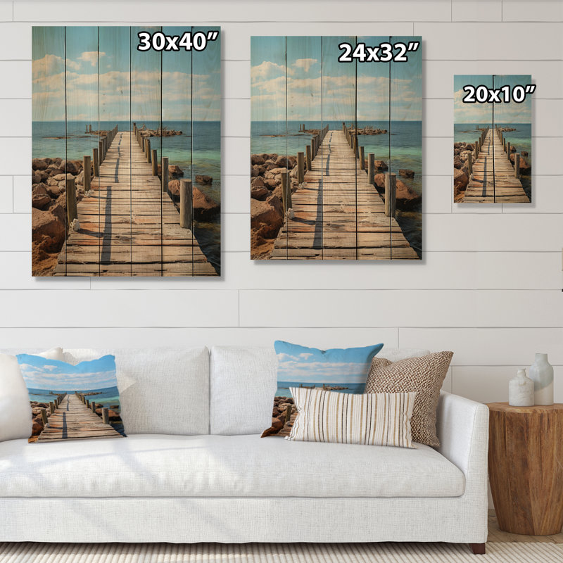 " Pier And Dock Rustic II ", 20" H x 10" W x 0.78" D