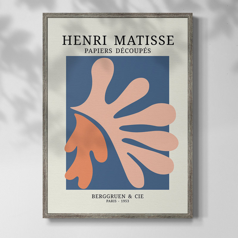 Matisse CDVII, reproduction d'art encadrée - bois massif, H 11 po x l 9 po