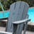 Sturdy Grey Adirondack Folding Chair, Weather-resistant Hdpe For Backyard, Camping