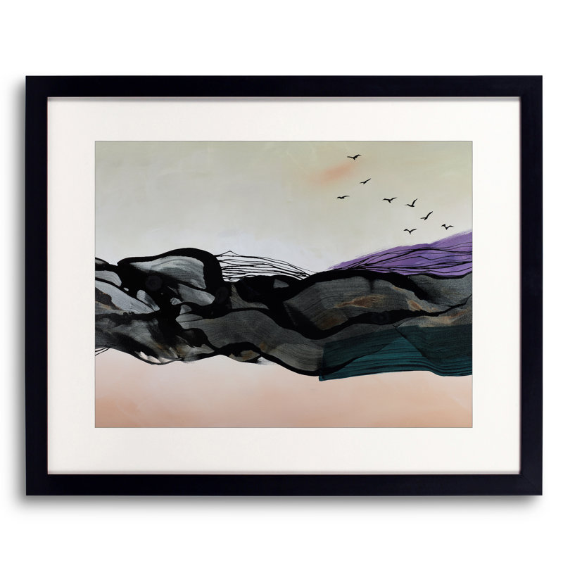 Sunday Lazy Sunbathing Print by Novi Lim, Black Framed Paper, 16" H x 20" W