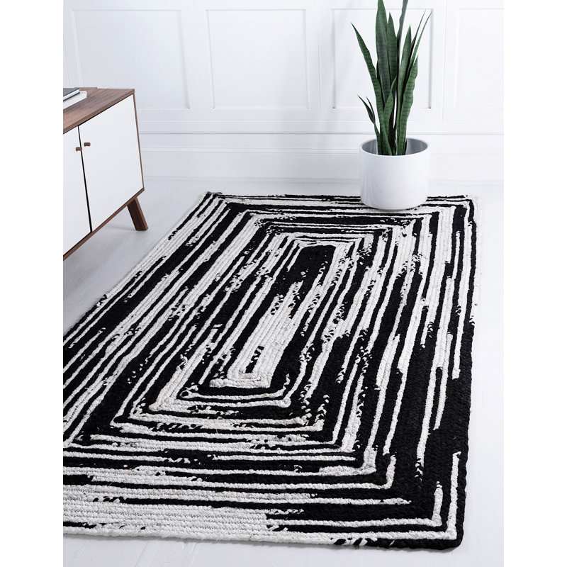 Ovgoros Cotton Abstract Indoor Rug, Rectangle 8' x 10'
