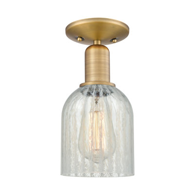 Arcadia - Caledonia - 1 Light Semi-Flush Mount with Mouchette Shade