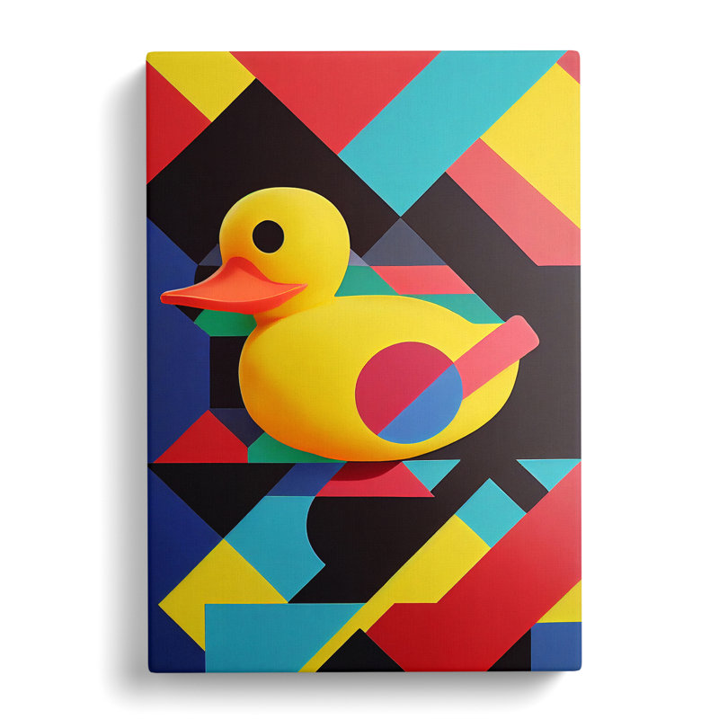 Rubber Duck Abstract Vol.1 - Wrapped Canvas, 50cm H x 35cm W x 3cm D