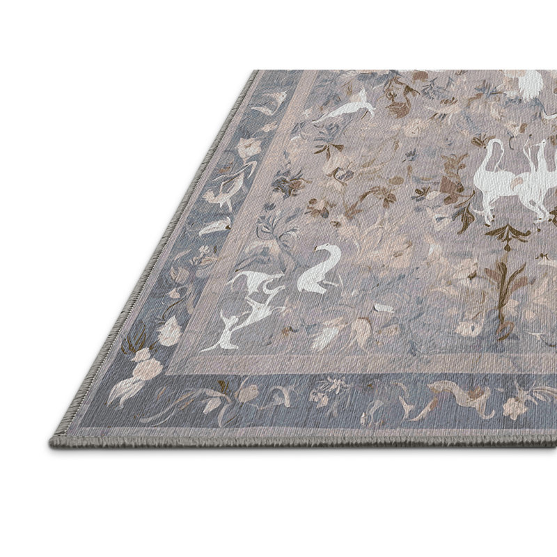 Machine Washable Gray Area Rug