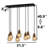 Adjustable Height Metal Body Vintage Kitchen Island Pendant
