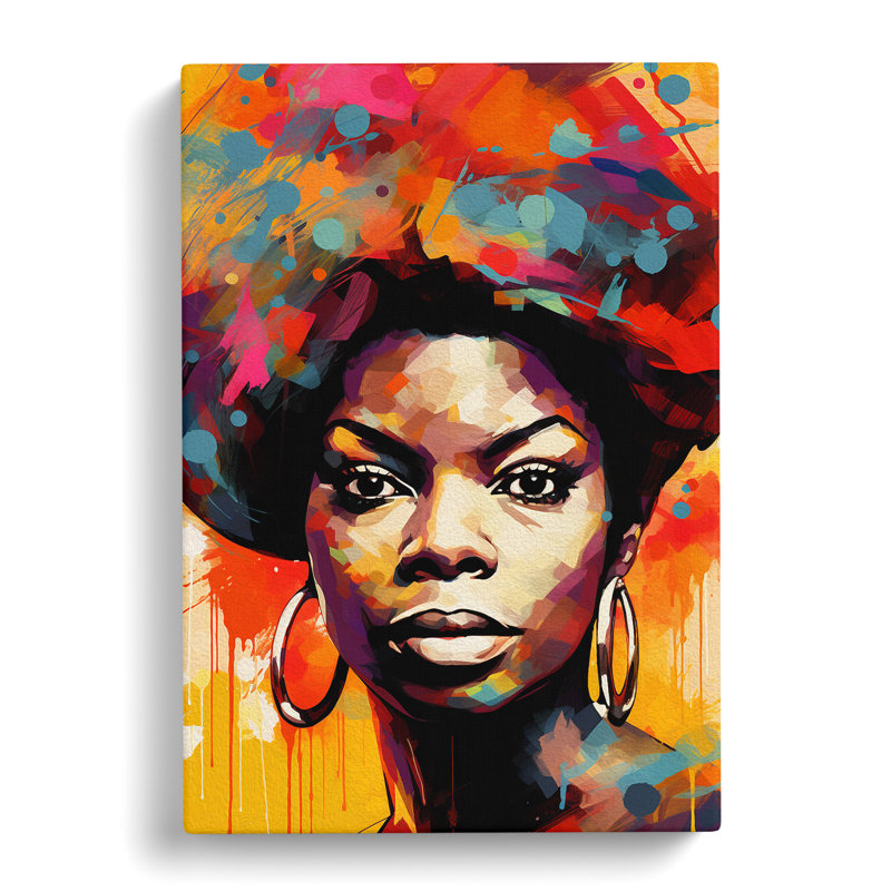 Nina Simone Abstract - Wrapped Canvas, 60cm H x 40cm W x 3cm D