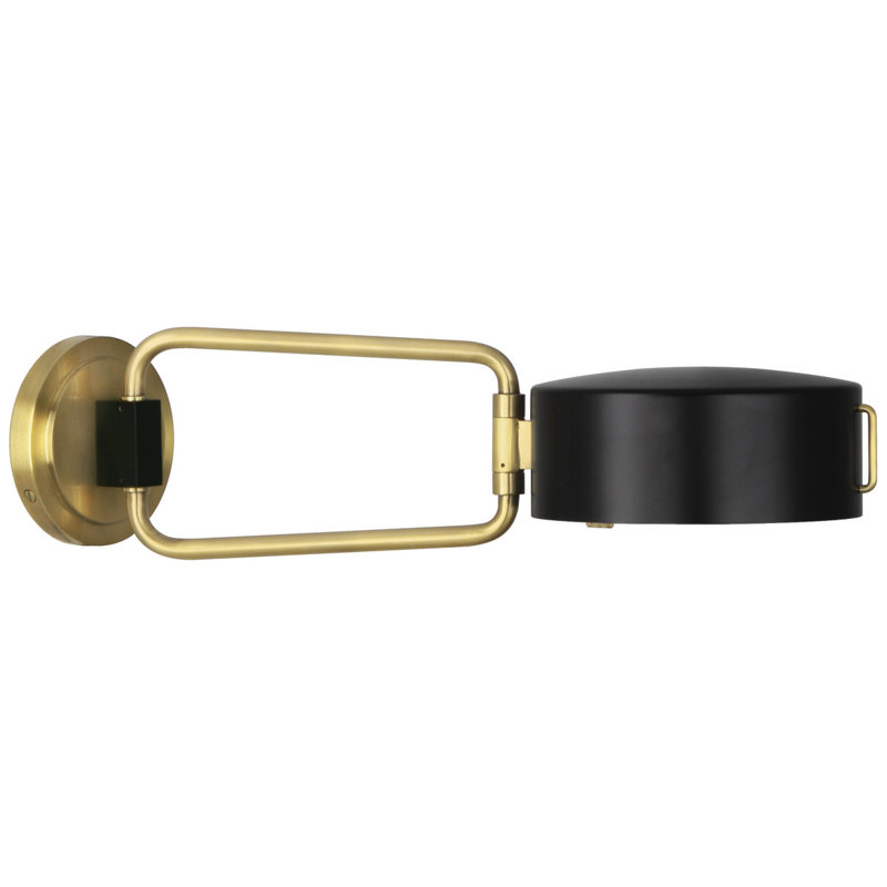 Simon Plug-in Swing Arm Sconce, Modern Brass