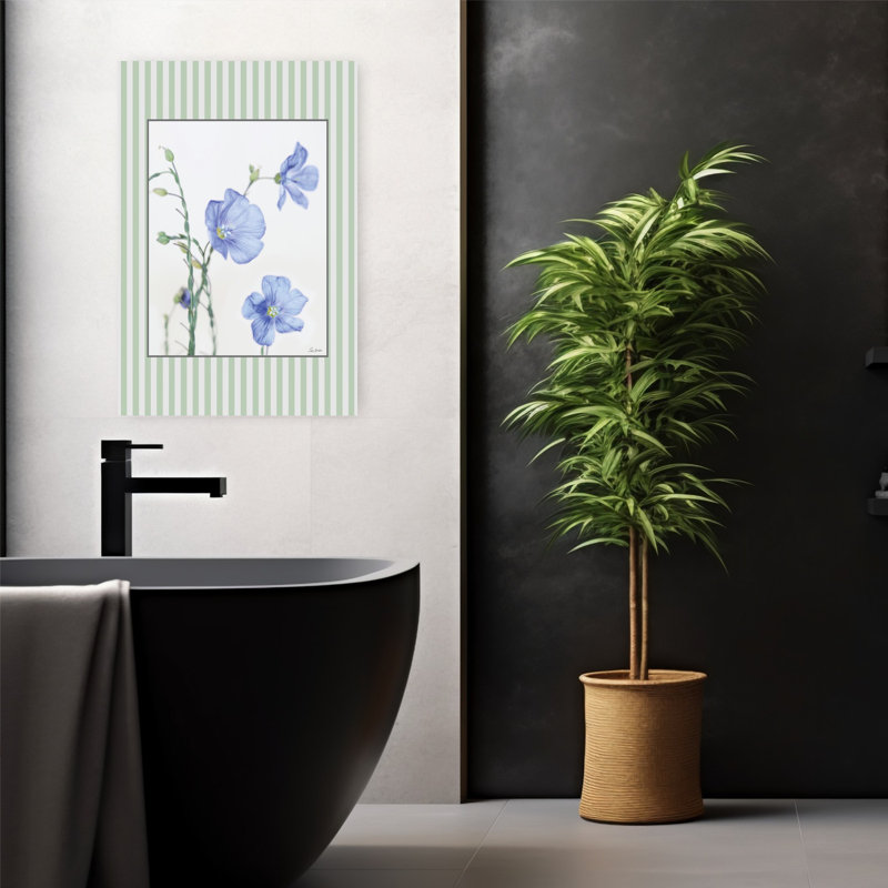 «Blooms and Birds Set IV Delicate Contemporary Art», H 24 po x l 16 po