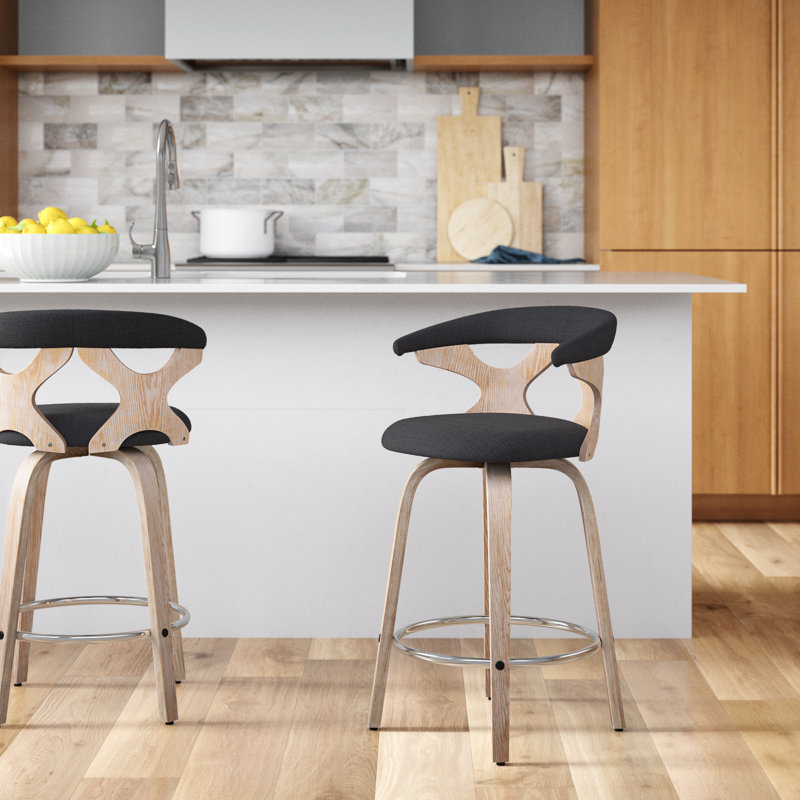 Betuel Swivel Upholstered Counter Stool, Counter Stool (26” Seat Height)