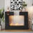51.18"Black Modern Simulated Flame Electric Fireplace Humidifier-118508729-118508731