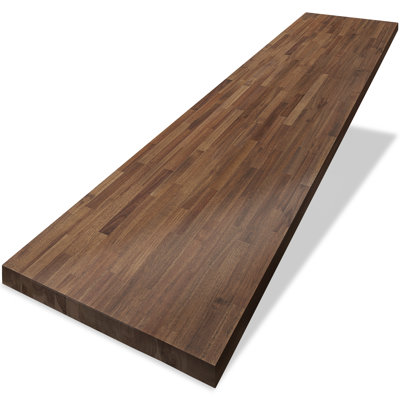 Gladys Acacia Solid Wood Butcher Block Countertop for DIY Island Top, Dining Table Top, Desk Top, 1.5in Thick