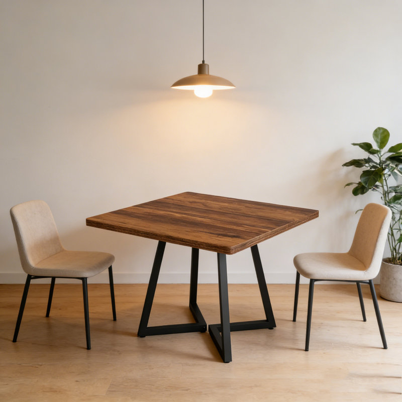 Table de salle à manger carrée, table de cuisine en bois