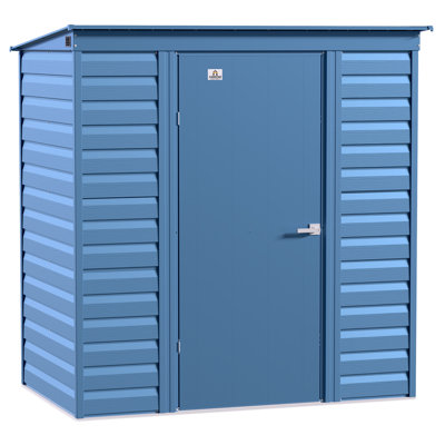Select Steel Storage Shed Steel Storage Shed, 6X4, Blue Grey
