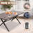 Rectangular Solid Wood Outdoor Dining Table Umbrella Hole , 68.1 " W 35.4 " D
