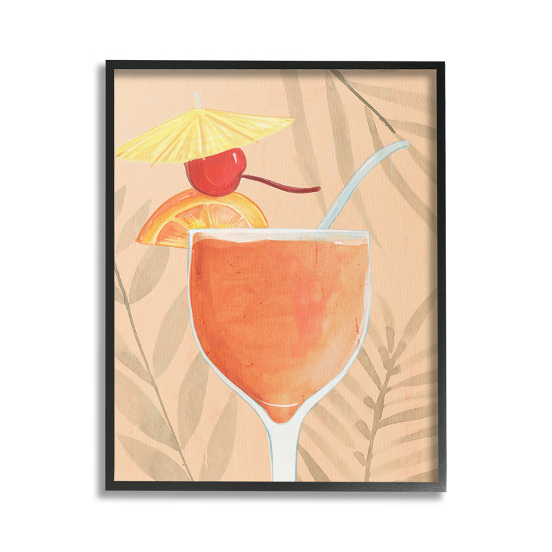 Art tropical, estampe numérique encadrée de fruits par Annie Warren, Giclée encadrée noir minuit, H 30 po x l 24 po
