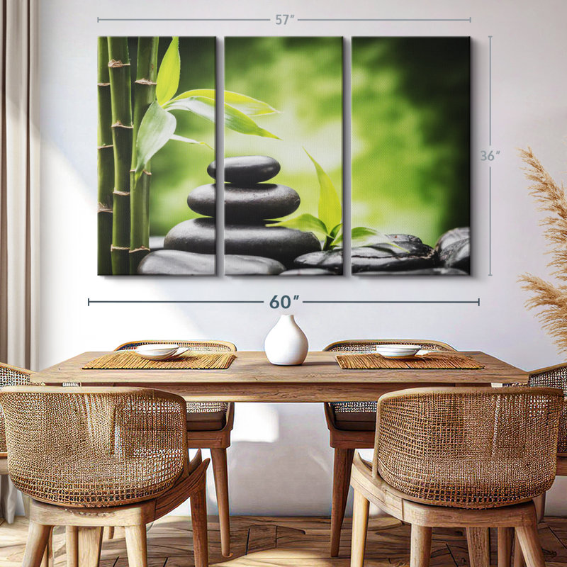 Nature «Zen Spa Canvas Print» sur, H 36 po x l 57 po x P 1,25 po