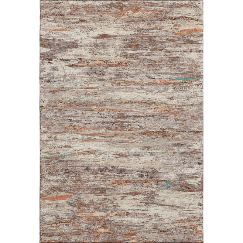 Premium Machine Washable Pirtle Abstract Rug, Rectangle 2'6" x 3'10"