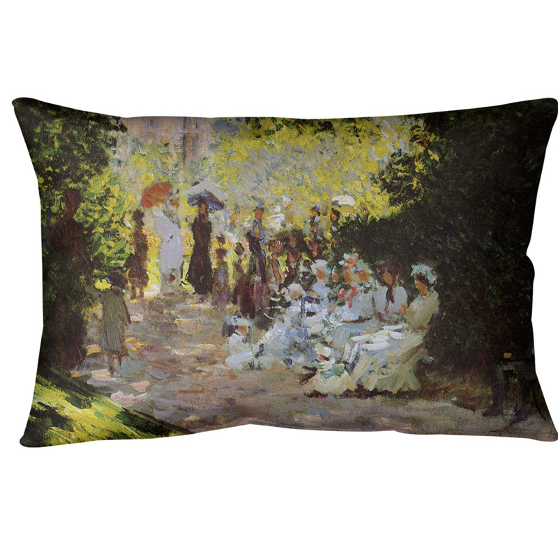 Coussin lombaire claude monet monceau park, Polyester sergé