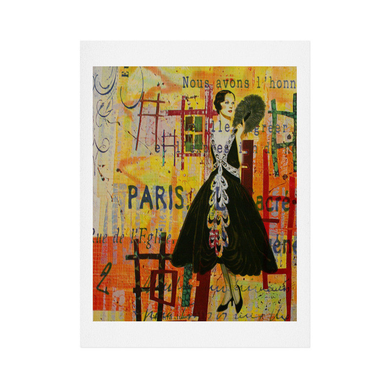 Style paris 1 reproduction d’art, H 14 po x l 11 po x P 0,13 po
