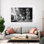 Cozy City Snowfall Romantic Abstract Contemporary City Architecture, impression d'art mural
