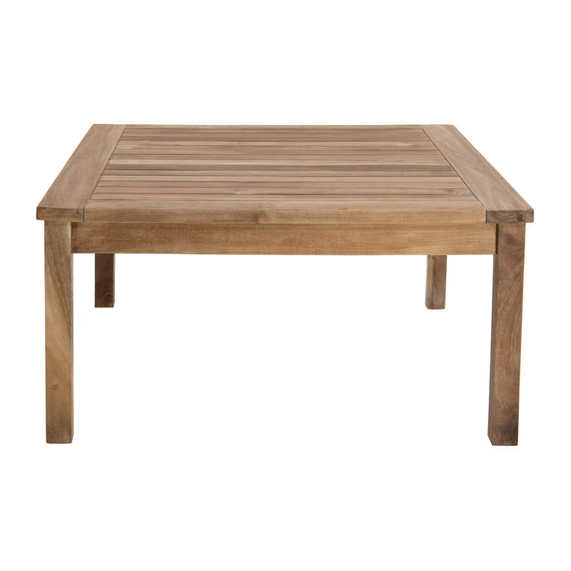 Outdoor Square Teak Chat Table, 36" W x 36" x L 18" H