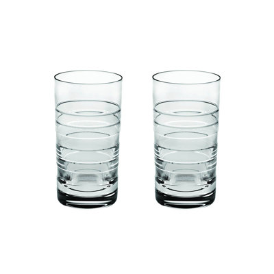 Vinyl Handmade Crystal Highball Glass Set