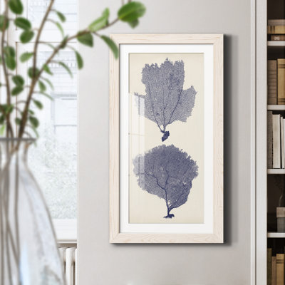 Indigo Seafans I - Cadre photo, impression sur papier