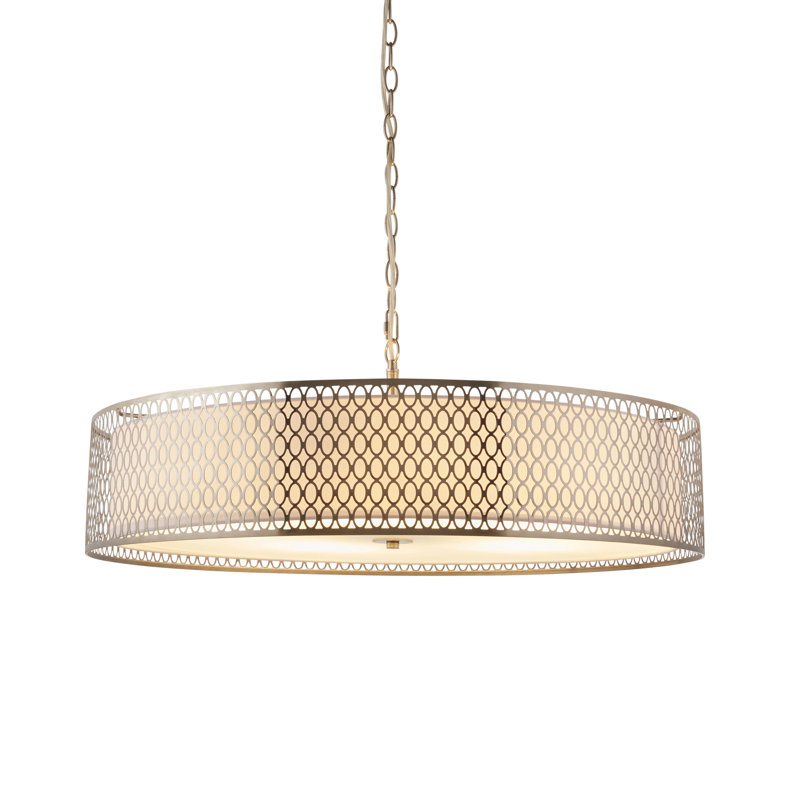5 - Light Pendant, Silver, Satin Nickel