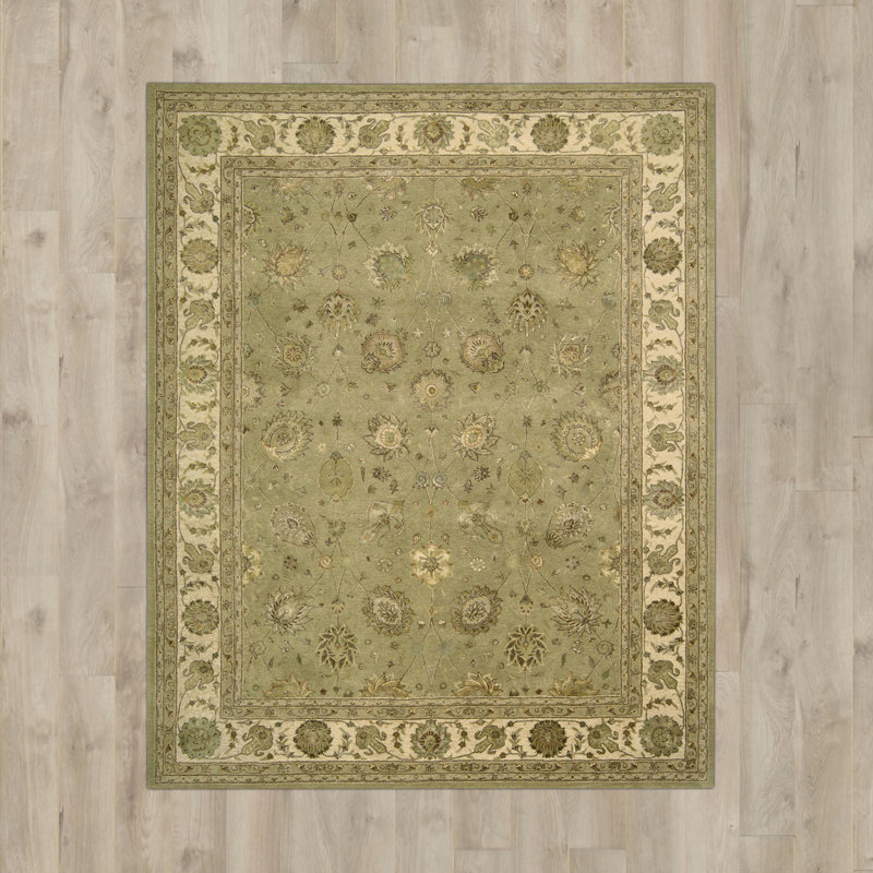 Whitworth Hand-Tufted Light Green Area Rug