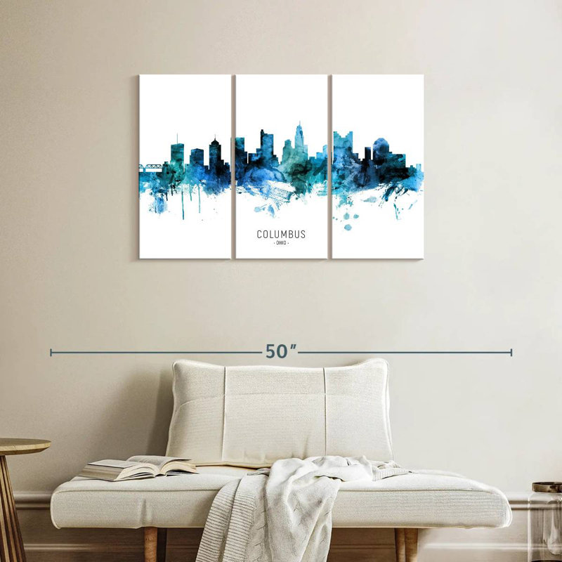 Rorry Columbus Ohio Skyline VII, 24" H x 38" W