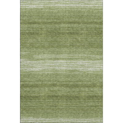 Premium Machine Washable Birchview AMF1033 Striped Rug