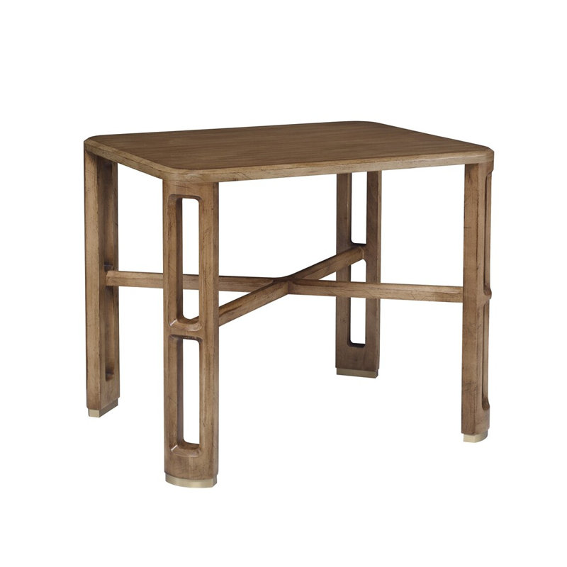 Duval Solid Wood End Table, Cashew