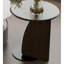 Table basse de luxe en marbre avec pieds en frêne massif