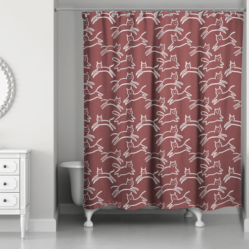 Rideau de douche Rojerio, Rouge